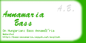 annamaria bass business card